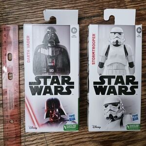 Hasbro Star Wars Darth Vader & Stormtrooper Figures, 6 Inches New